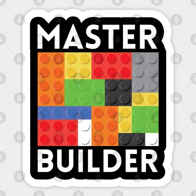 Master Builder Building Blocks Brick Builders Toys Sticker by starryskin